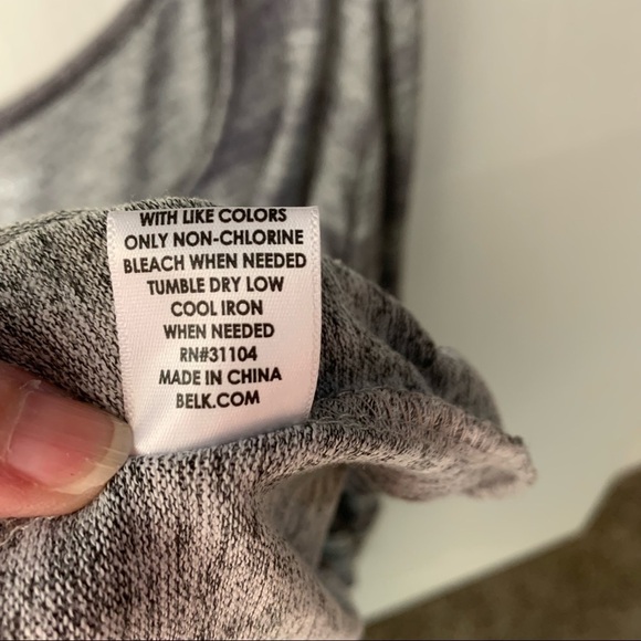 Kim Rogers Curvy 2X Gray Ombre Long Sleeve Stretchy Blouse. - Picture 5 of 5